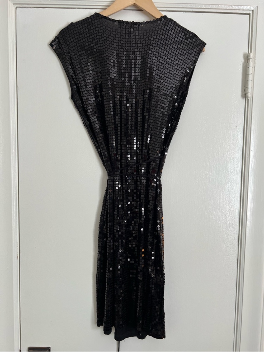 Michael Michael Kors Sequin Jersey Wrap Dress size medium - Picture 3 of 4